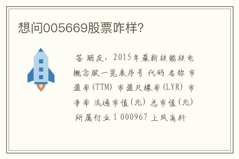 想问005669股票咋样?